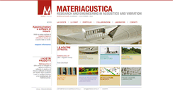 Desktop Screenshot of materiacustica.it