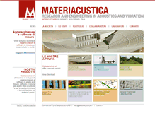 Tablet Screenshot of materiacustica.it